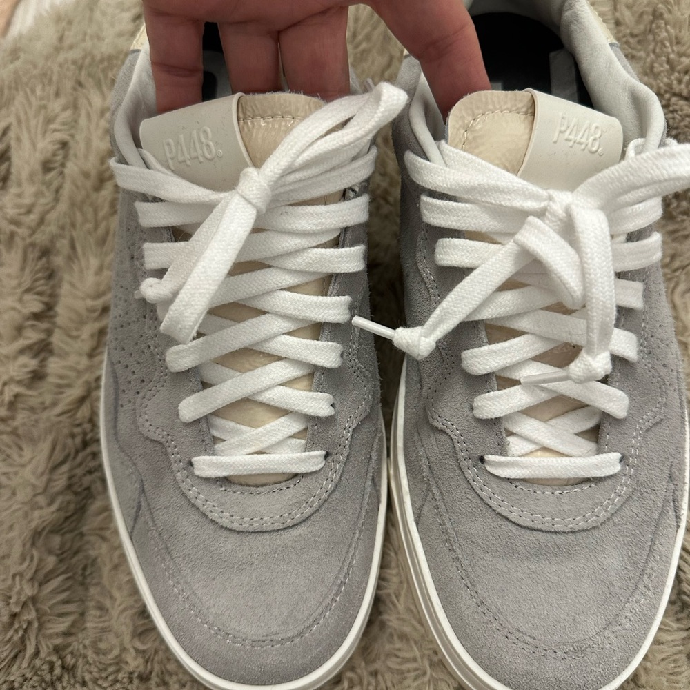 P448 woman’s Light Gray and Cream Sneakers